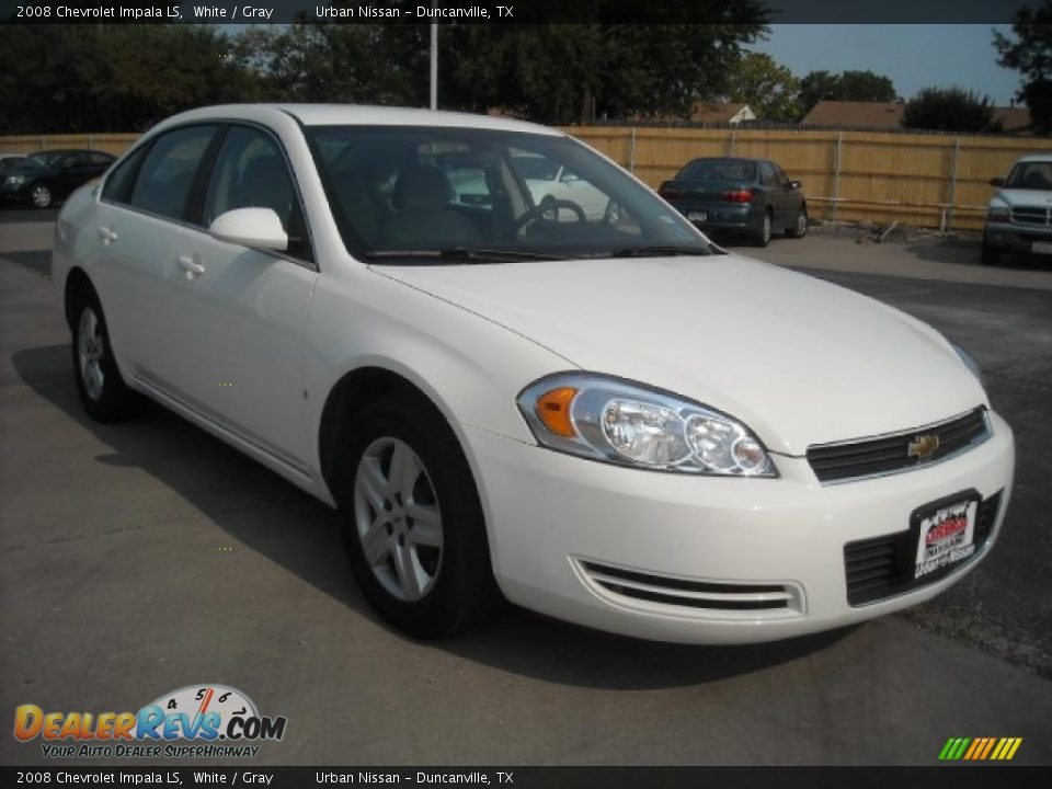 2008 Chevrolet Impala LS White / Gray Photo #3