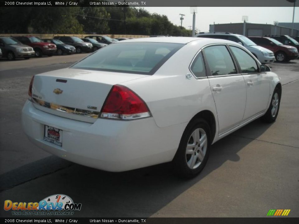 2008 Chevrolet Impala LS White / Gray Photo #4