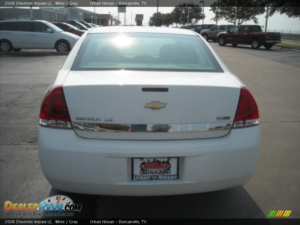 2008 Chevrolet Impala LS White / Gray Photo #5