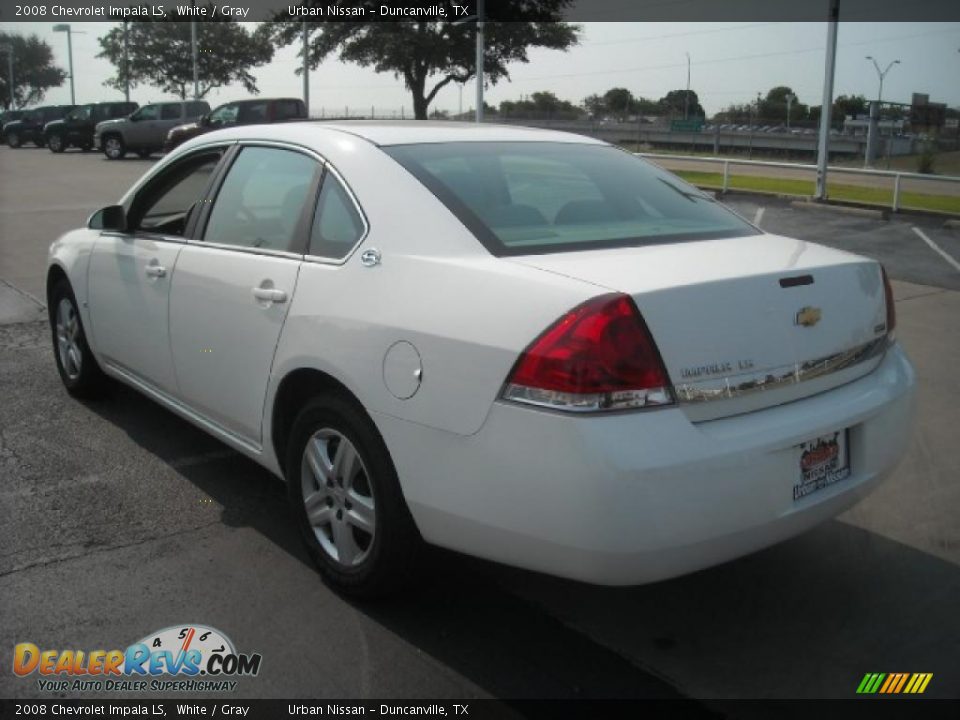 2008 Chevrolet Impala LS White / Gray Photo #6