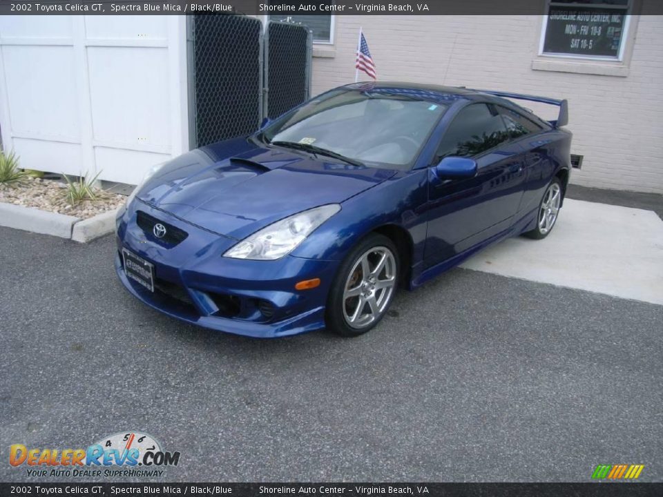 2002 Toyota Celica GT Spectra Blue Mica / Black/Blue Photo #2