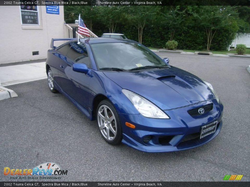 2002 Toyota Celica GT Spectra Blue Mica / Black/Blue Photo #8