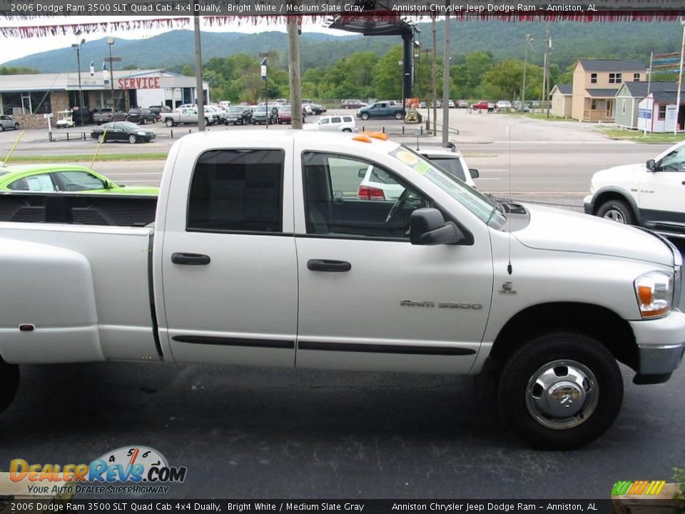 2006 Dodge Ram 3500 SLT Quad Cab 4x4 Dually Bright White / Medium Slate Gray Photo #4