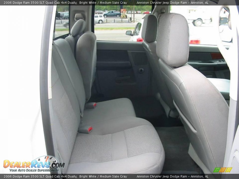 2006 Dodge Ram 3500 SLT Quad Cab 4x4 Dually Bright White / Medium Slate Gray Photo #8