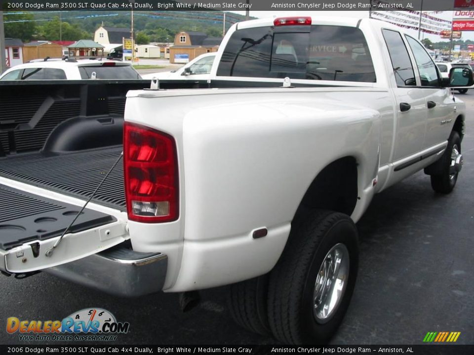 2006 Dodge Ram 3500 SLT Quad Cab 4x4 Dually Bright White / Medium Slate Gray Photo #9