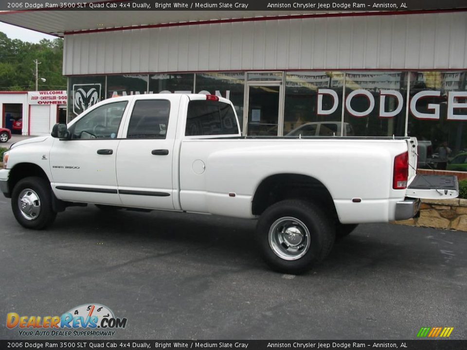 2006 Dodge Ram 3500 SLT Quad Cab 4x4 Dually Bright White / Medium Slate Gray Photo #10