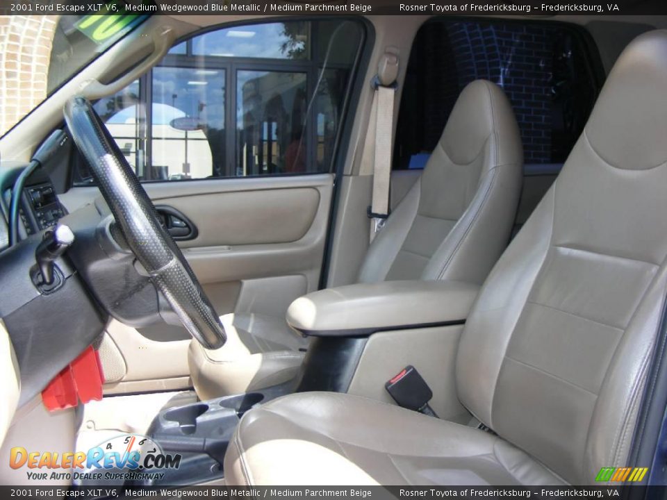 2001 Ford Escape XLT V6 Medium Wedgewood Blue Metallic / Medium Parchment Beige Photo #6