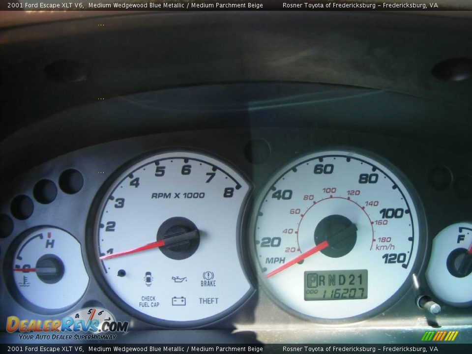 2001 Ford Escape XLT V6 Medium Wedgewood Blue Metallic / Medium Parchment Beige Photo #9