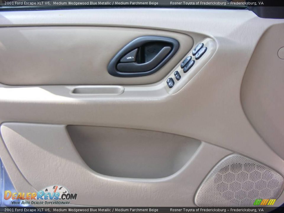 2001 Ford Escape XLT V6 Medium Wedgewood Blue Metallic / Medium Parchment Beige Photo #15
