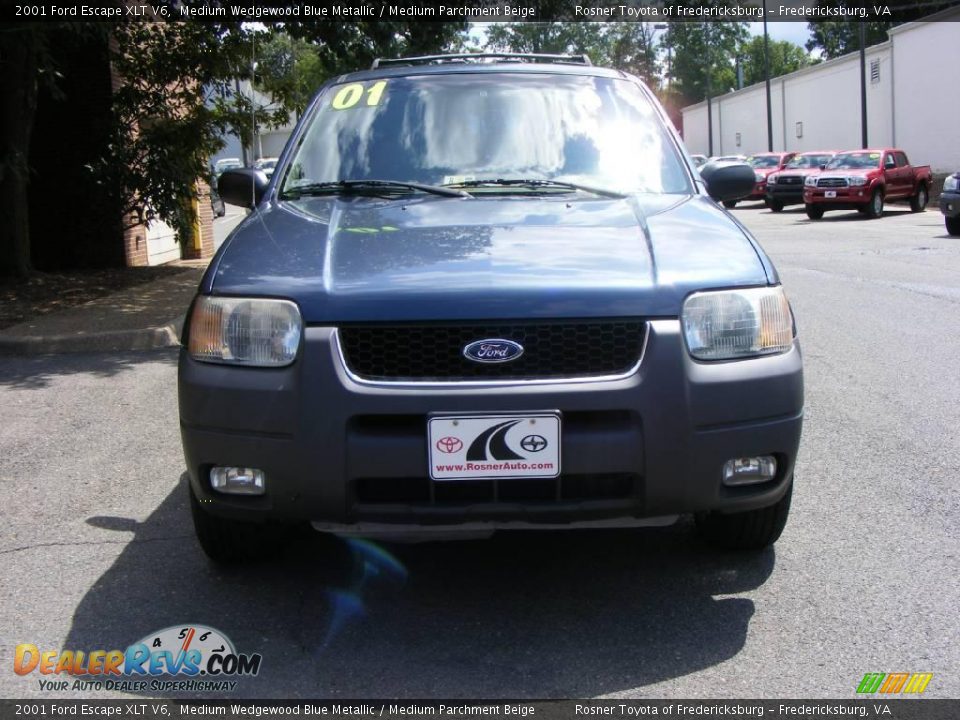 2001 Ford Escape XLT V6 Medium Wedgewood Blue Metallic / Medium Parchment Beige Photo #16