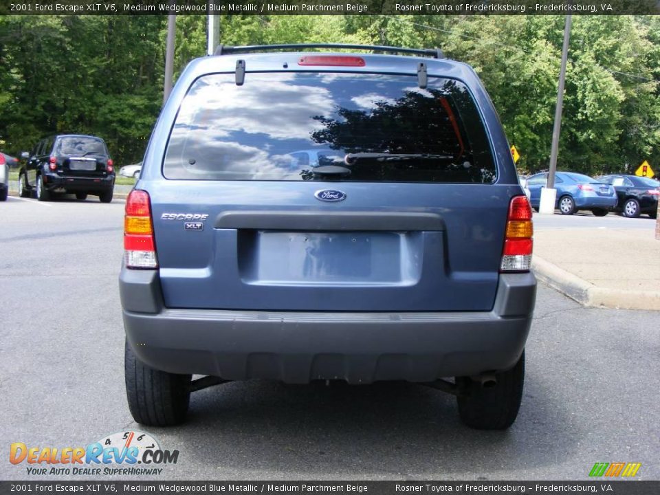 2001 Ford Escape XLT V6 Medium Wedgewood Blue Metallic / Medium Parchment Beige Photo #18
