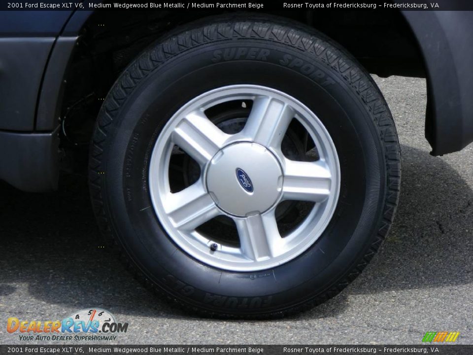 2001 Ford Escape XLT V6 Medium Wedgewood Blue Metallic / Medium Parchment Beige Photo #20