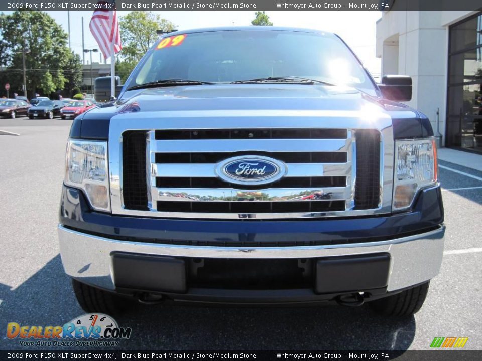2009 Ford F150 XLT SuperCrew 4x4 Dark Blue Pearl Metallic / Stone/Medium Stone Photo #2