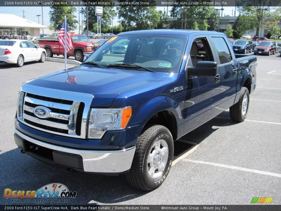2009 Ford F150 XLT SuperCrew 4x4 Dark Blue Pearl Metallic / Stone/Medium Stone Photo #3