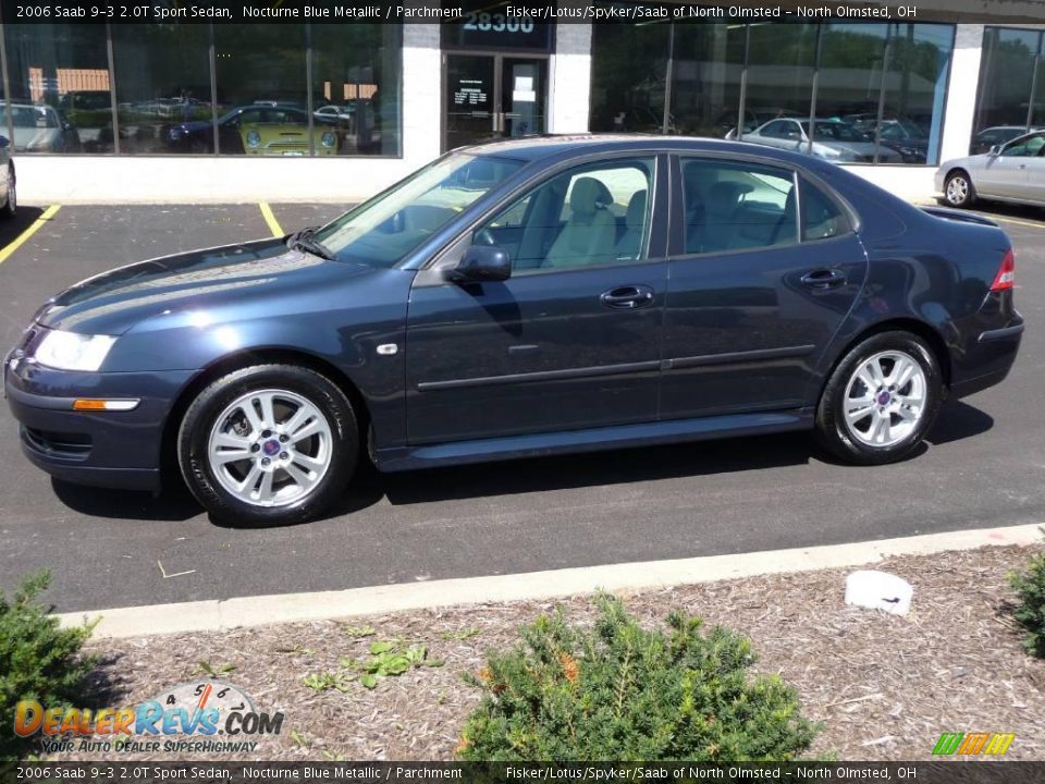 2006 Saab 9-3 2.0T Sport Sedan Nocturne Blue Metallic / Parchment Photo #2