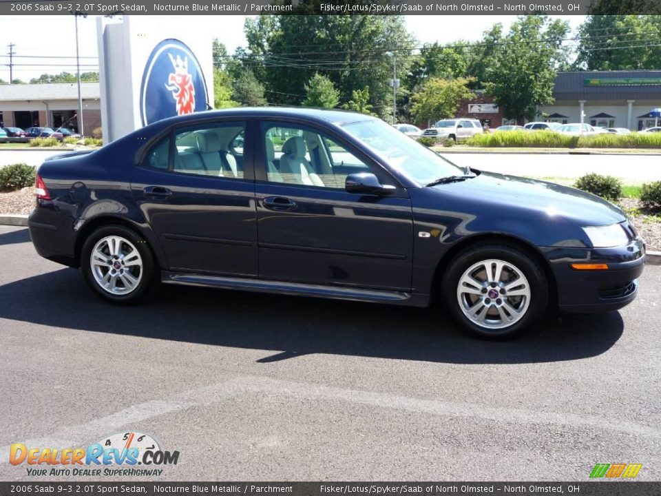 2006 Saab 9-3 2.0T Sport Sedan Nocturne Blue Metallic / Parchment Photo #4