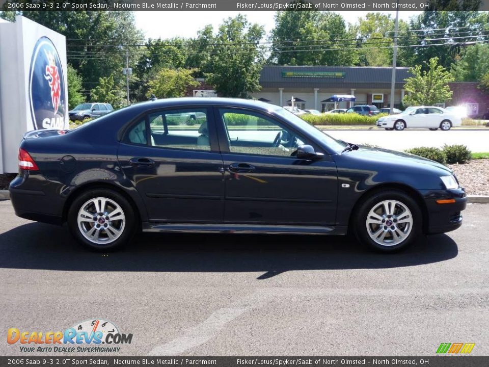 2006 Saab 9-3 2.0T Sport Sedan Nocturne Blue Metallic / Parchment Photo #5