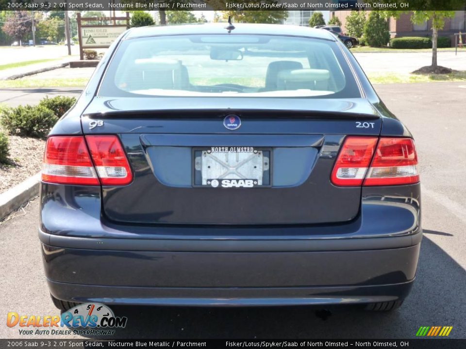 2006 Saab 9-3 2.0T Sport Sedan Nocturne Blue Metallic / Parchment Photo #7