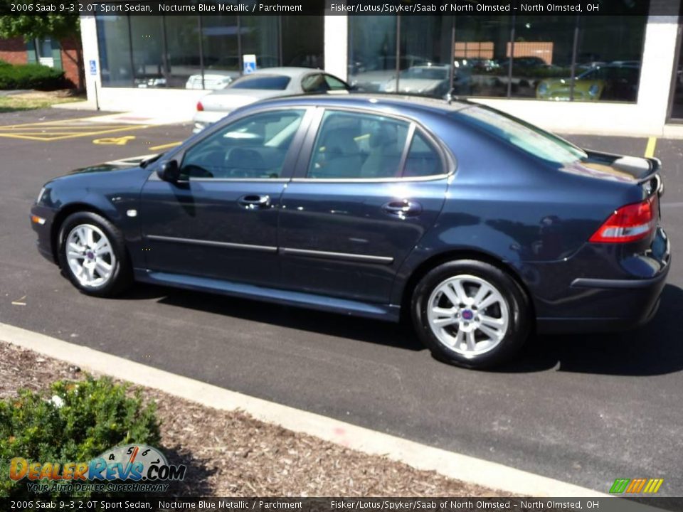 2006 Saab 9-3 2.0T Sport Sedan Nocturne Blue Metallic / Parchment Photo #8