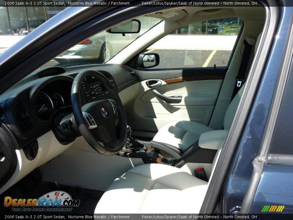 2006 Saab 9-3 2.0T Sport Sedan Nocturne Blue Metallic / Parchment Photo #10