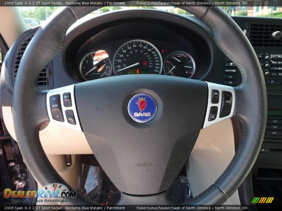2006 Saab 9-3 2.0T Sport Sedan Nocturne Blue Metallic / Parchment Photo #13