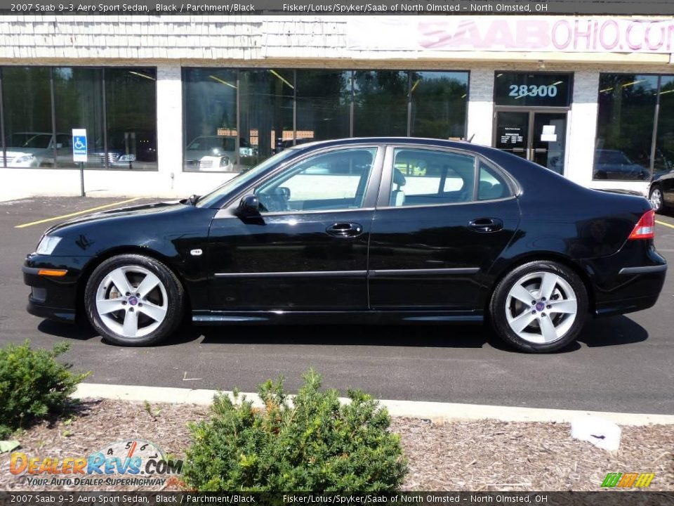 2007 Saab 9-3 Aero Sport Sedan Black / Parchment/Black Photo #1