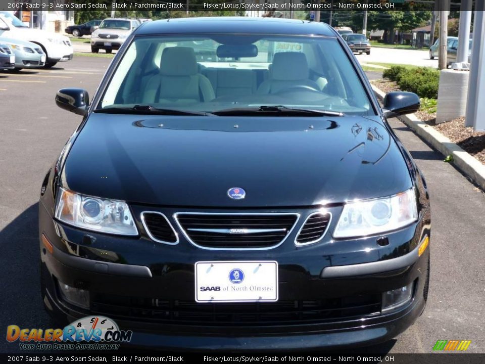 2007 Saab 9-3 Aero Sport Sedan Black / Parchment/Black Photo #3