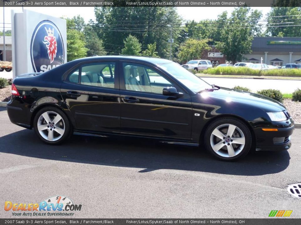 2007 Saab 9-3 Aero Sport Sedan Black / Parchment/Black Photo #4