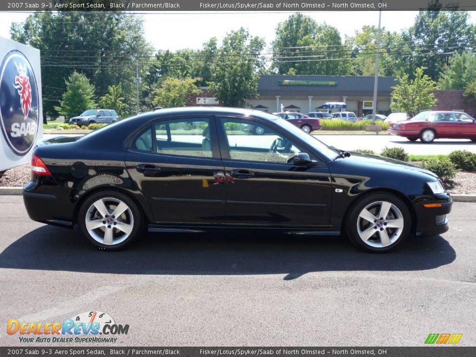 2007 Saab 9-3 Aero Sport Sedan Black / Parchment/Black Photo #5