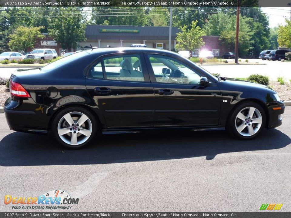 2007 Saab 9-3 Aero Sport Sedan Black / Parchment/Black Photo #6