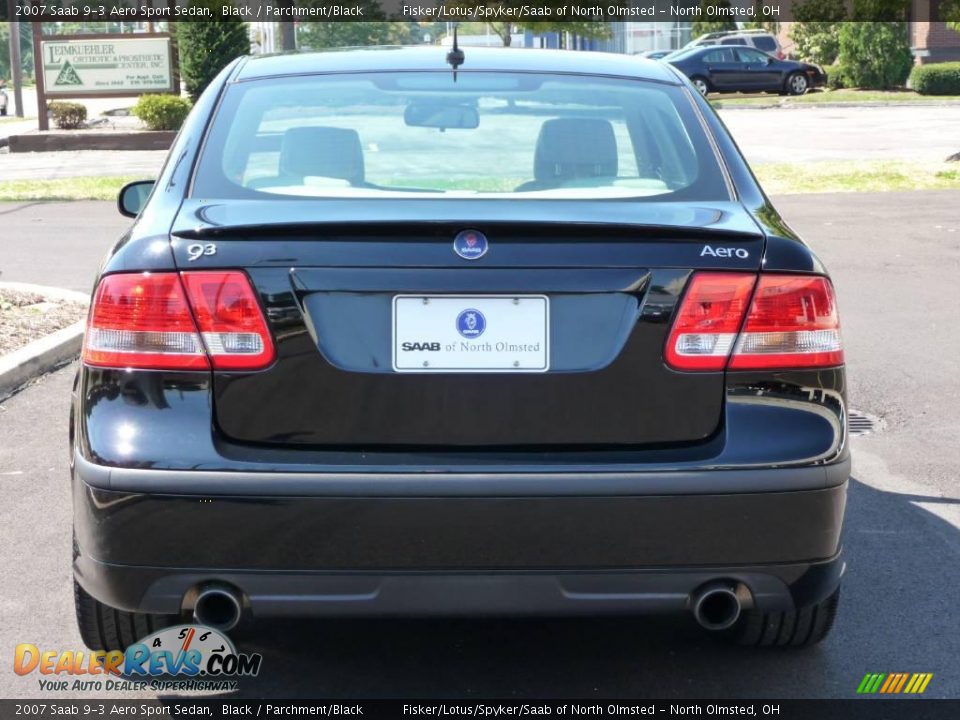 2007 Saab 9-3 Aero Sport Sedan Black / Parchment/Black Photo #7