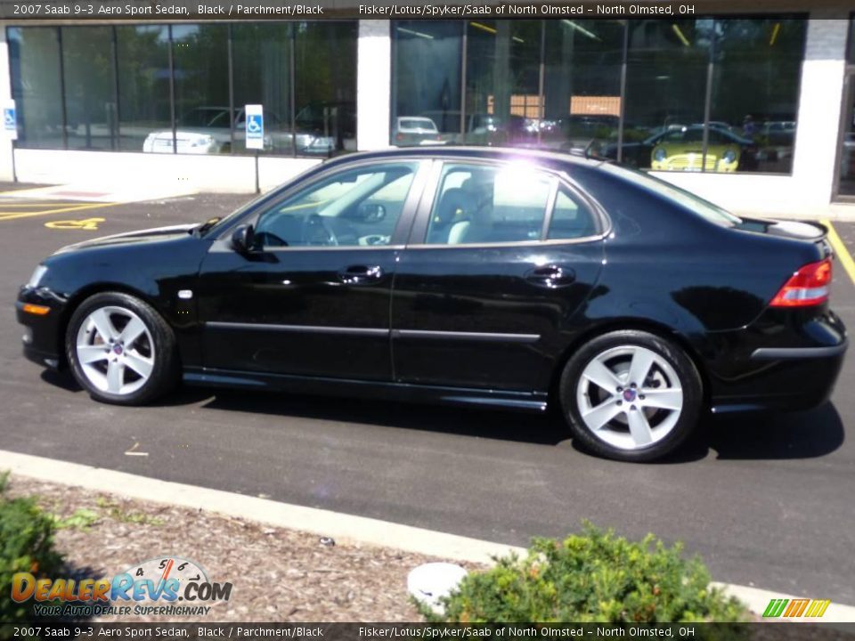 2007 Saab 9-3 Aero Sport Sedan Black / Parchment/Black Photo #8