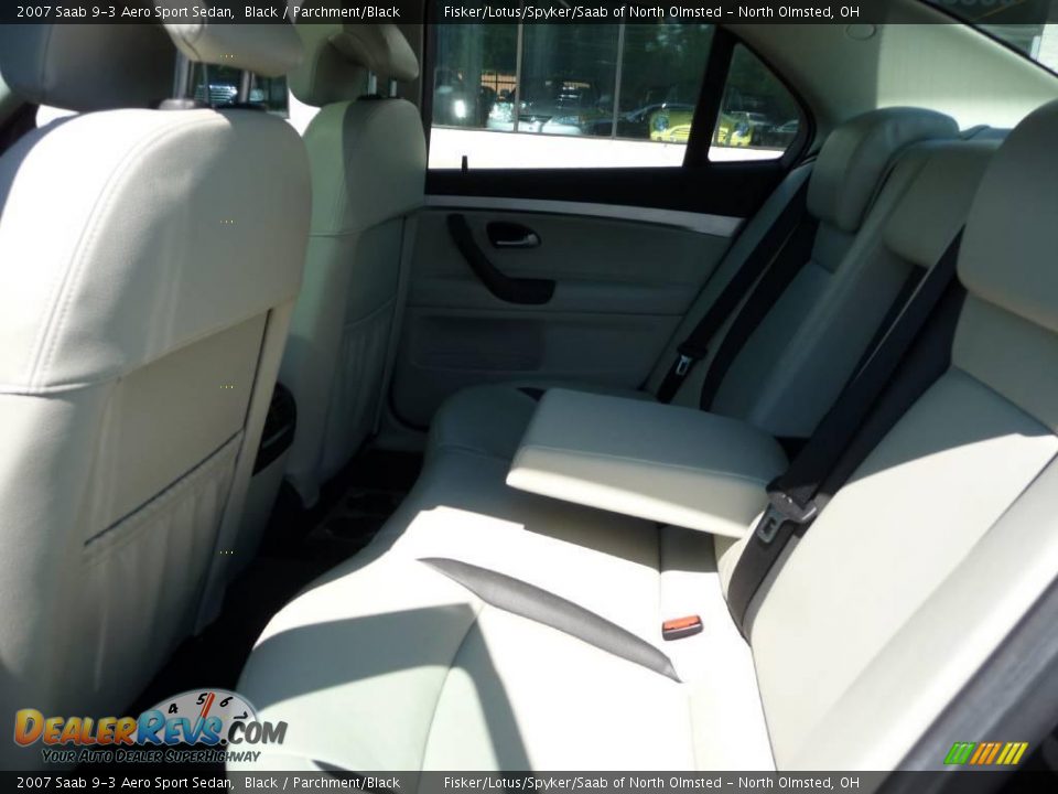 2007 Saab 9-3 Aero Sport Sedan Black / Parchment/Black Photo #18