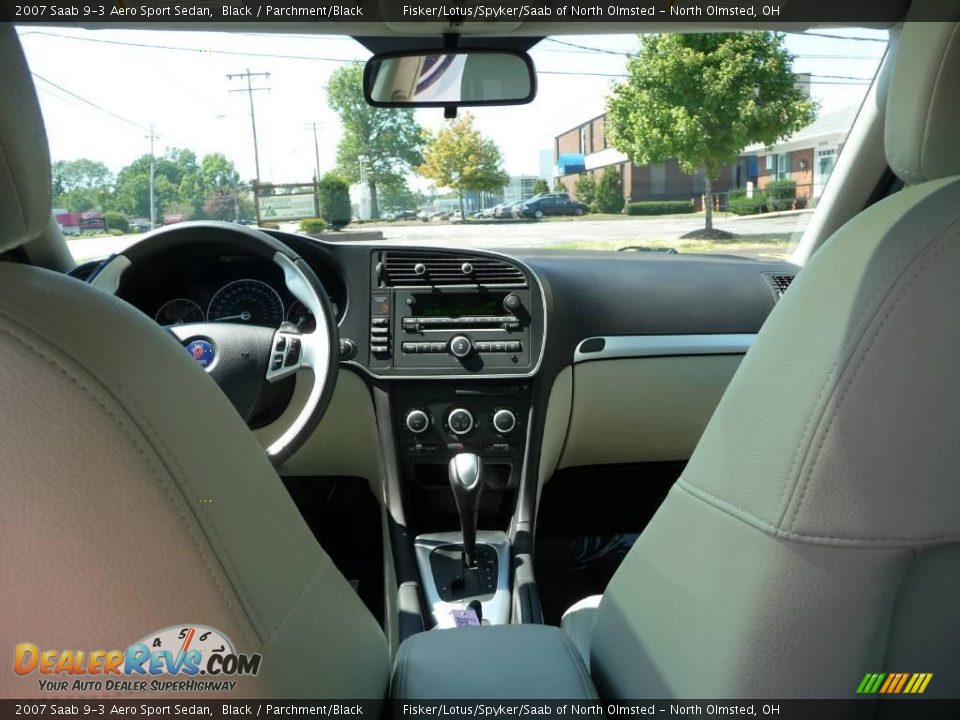 2007 Saab 9-3 Aero Sport Sedan Black / Parchment/Black Photo #19