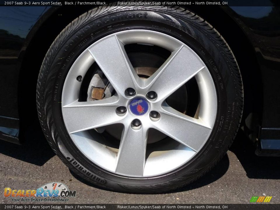 2007 Saab 9-3 Aero Sport Sedan Black / Parchment/Black Photo #22