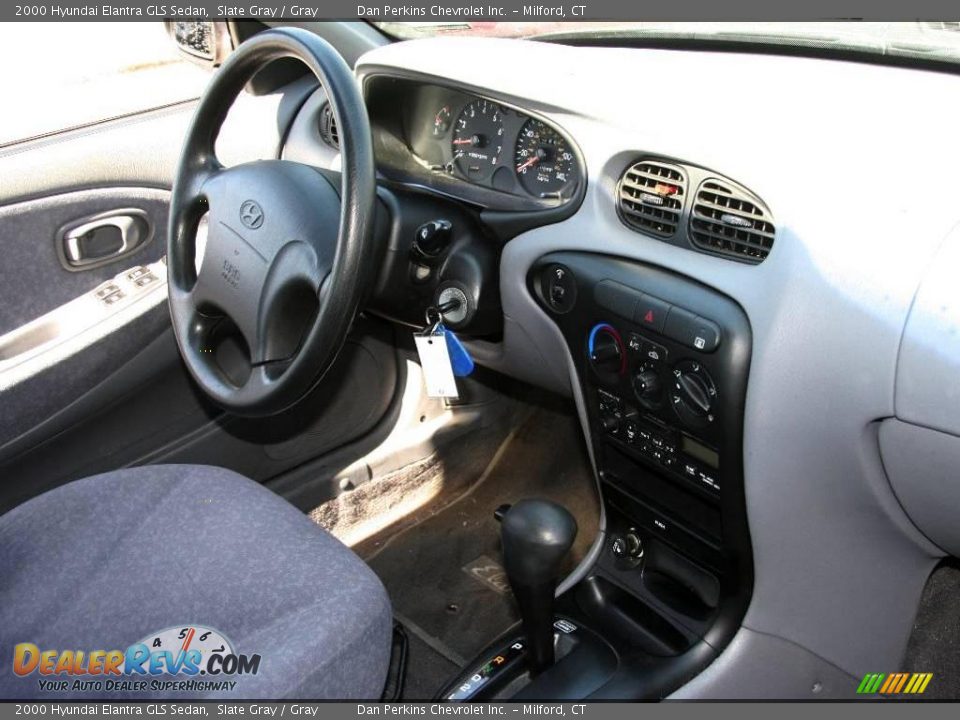 2000 Hyundai Elantra GLS Sedan Slate Gray / Gray Photo #9