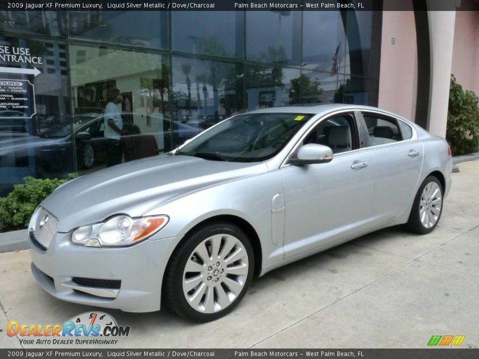2009 Jaguar XF Premium Luxury Liquid Silver Metallic / Dove/Charcoal Photo #1