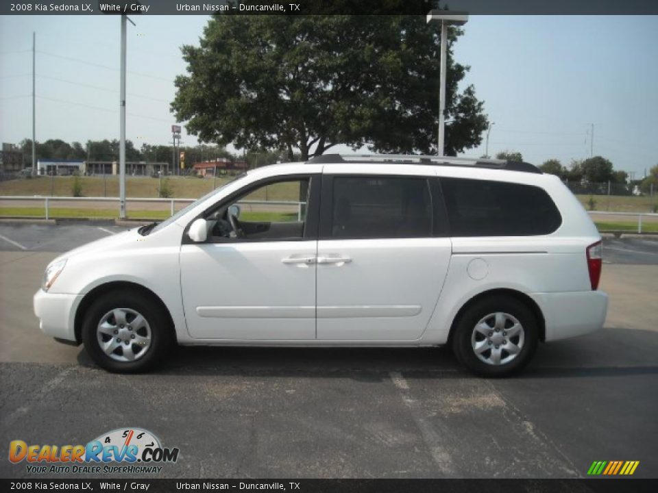 2008 Kia Sedona LX White / Gray Photo #1
