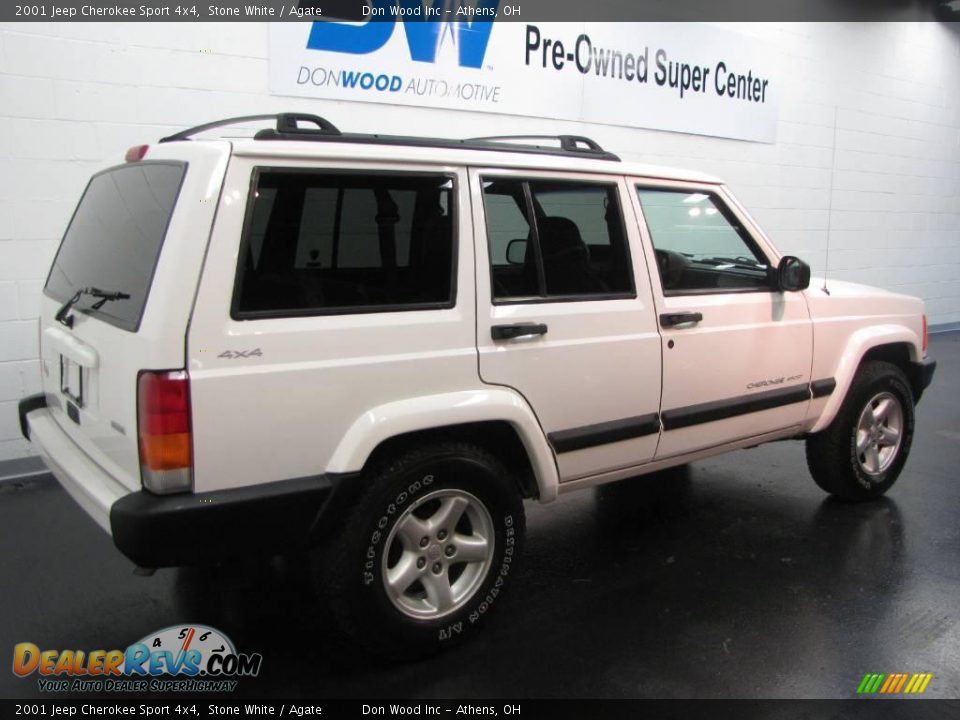 2001 Jeep Cherokee Sport 4x4 Stone White / Agate Photo #4