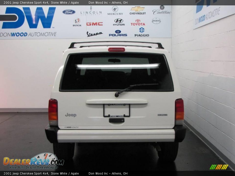 2001 Jeep Cherokee Sport 4x4 Stone White / Agate Photo #7