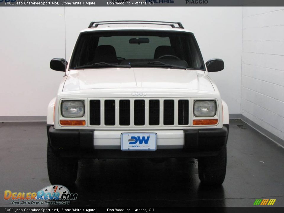 2001 Jeep Cherokee Sport 4x4 Stone White / Agate Photo #8