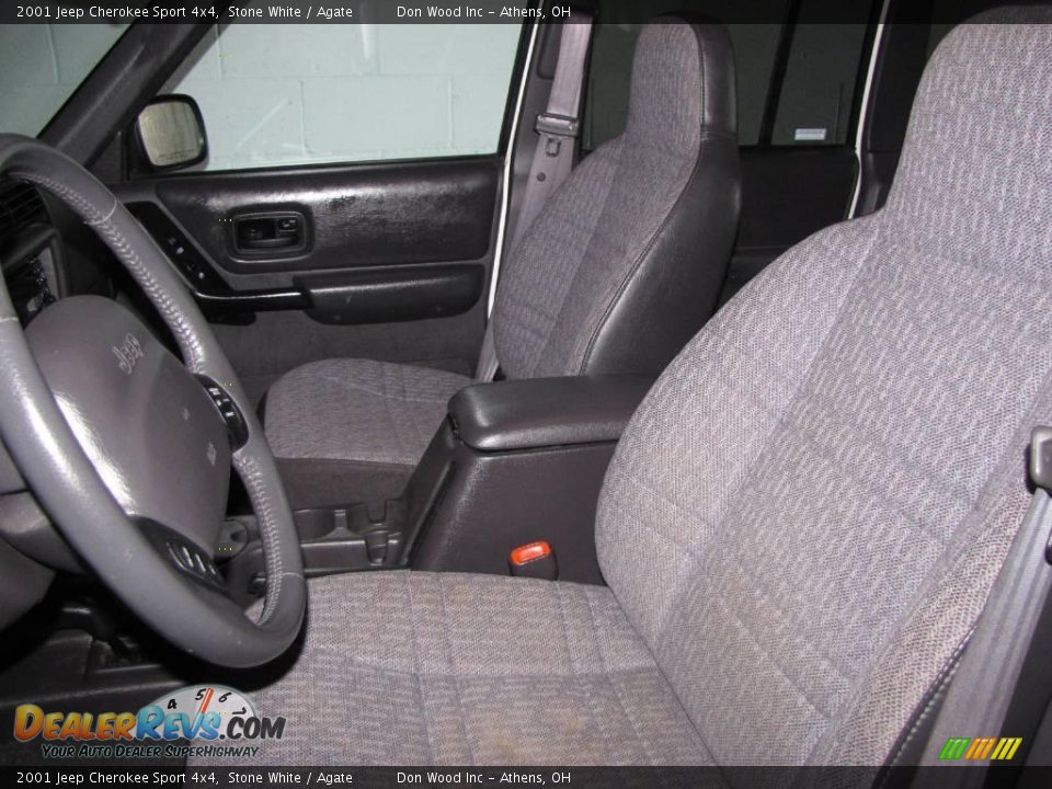 2001 Jeep Cherokee Sport 4x4 Stone White / Agate Photo #9