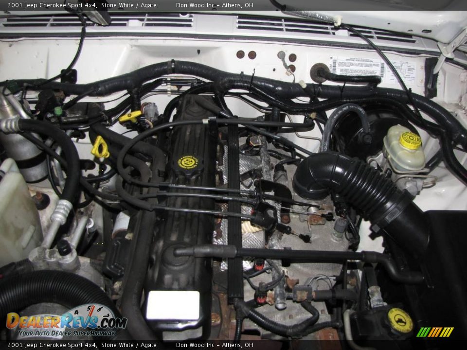 2001 Jeep Cherokee Sport 4x4 Stone White / Agate Photo #17