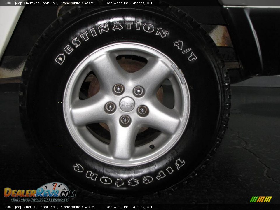 2001 Jeep Cherokee Sport 4x4 Stone White / Agate Photo #19