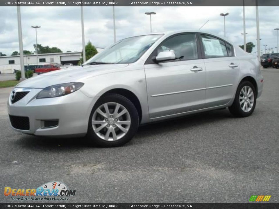 2007 Mazda MAZDA3 i Sport Sedan Sunlight Silver Metallic / Black Photo #2