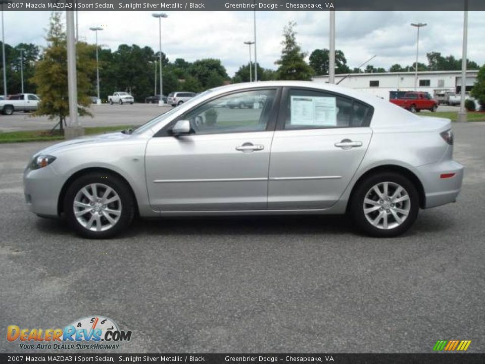 2007 Mazda MAZDA3 i Sport Sedan Sunlight Silver Metallic / Black Photo #3