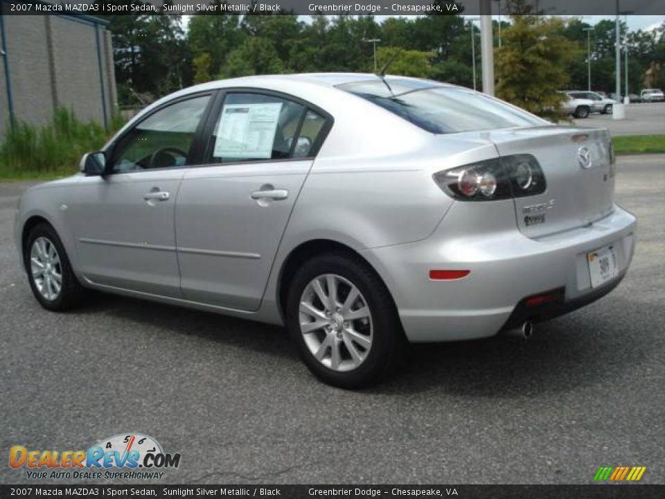 2007 Mazda MAZDA3 i Sport Sedan Sunlight Silver Metallic / Black Photo #4