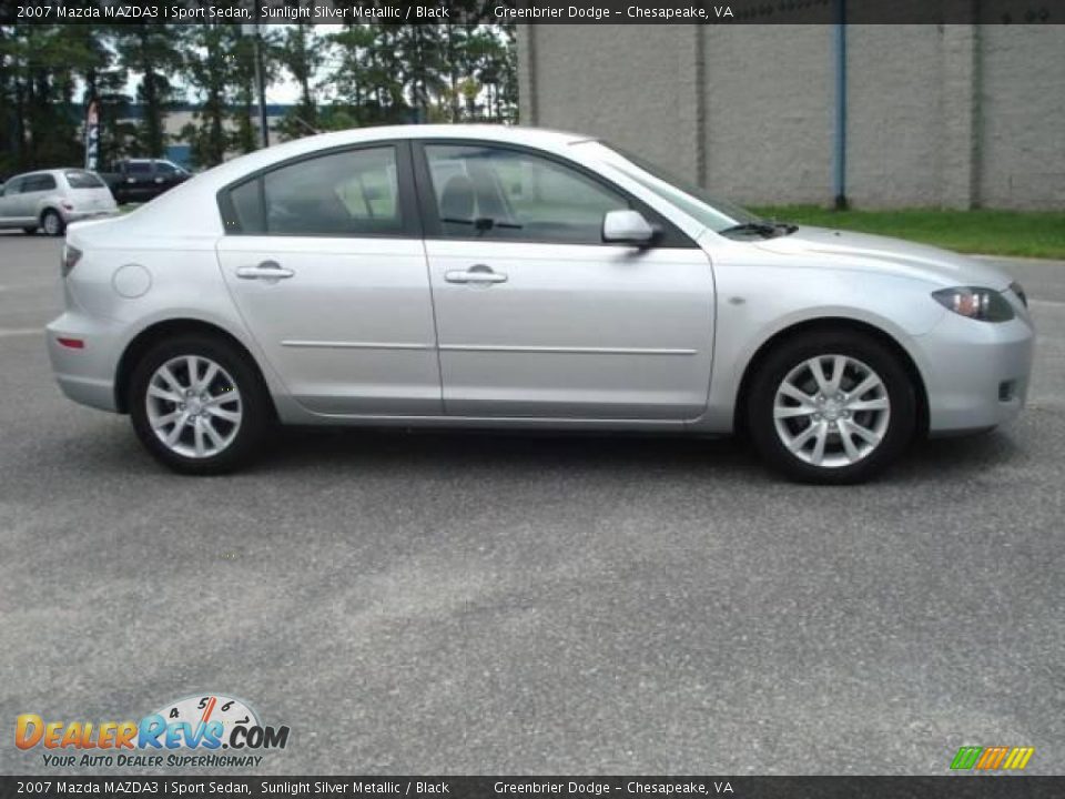 2007 Mazda MAZDA3 i Sport Sedan Sunlight Silver Metallic / Black Photo #6