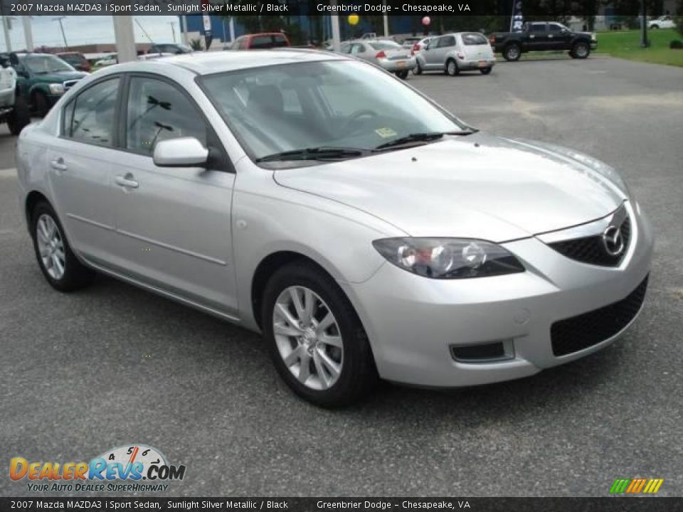2007 Mazda MAZDA3 i Sport Sedan Sunlight Silver Metallic / Black Photo #7