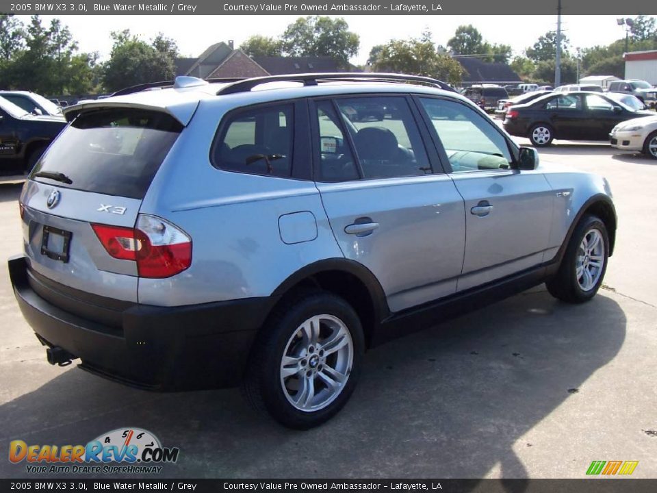 2005 BMW X3 3.0i Blue Water Metallic / Grey Photo #5
